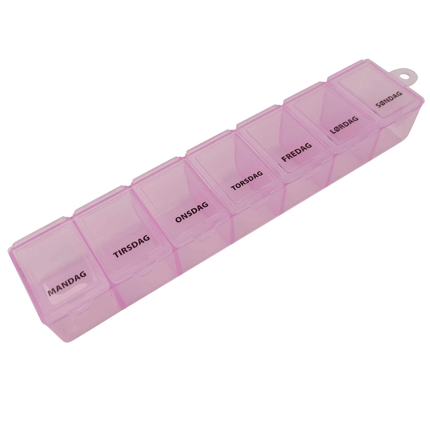 Pilleæske 7-Dages Lille Tabletboks - Flere Farver PINK
