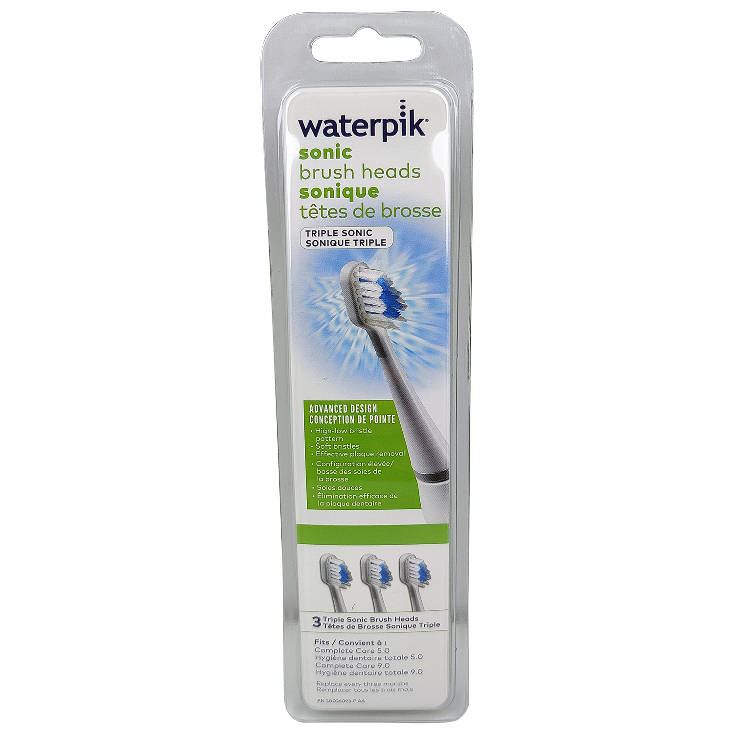 Waterpik Complete Care Triple Sonic Børstehoveder STRB-3EW