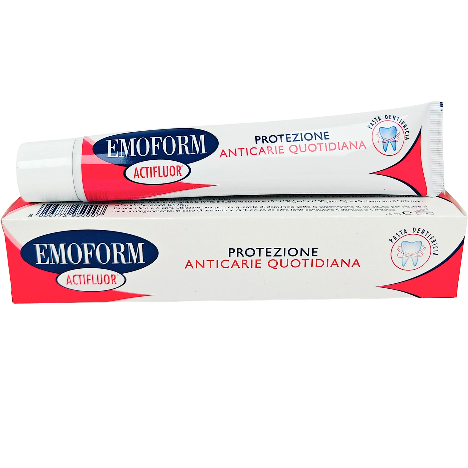 Emoform Tandpasta ActiFluor 75 ml.