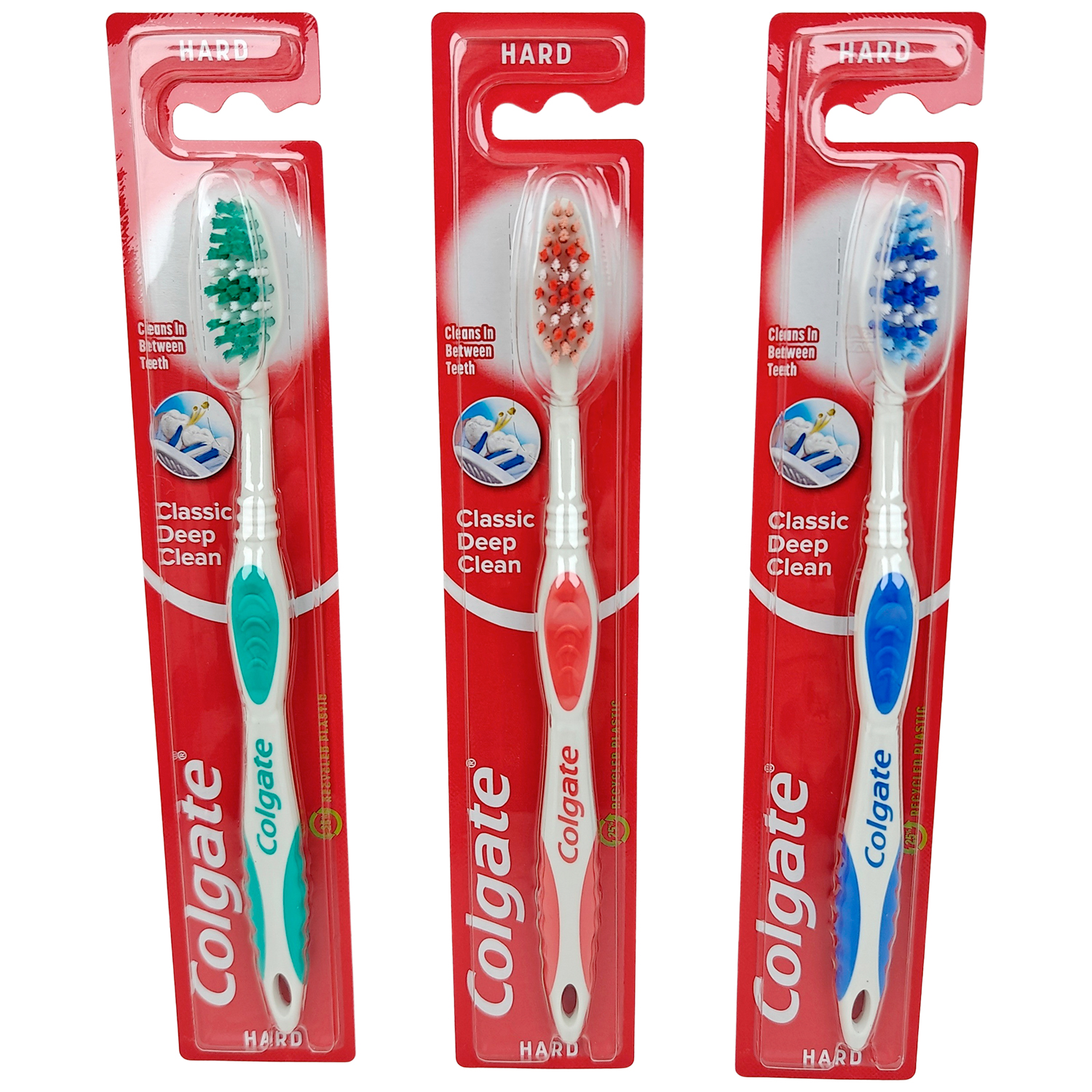 Hård Tandbørste COLGATE Classic Deep Clean Hard 1 stk. - Tandbørster med hårde børstehår