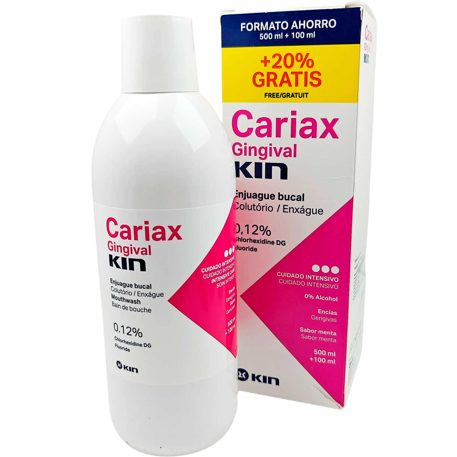 Chlorhexidin-Mundspülung 0,12 % KIN Cariax Gingival 600 ml.