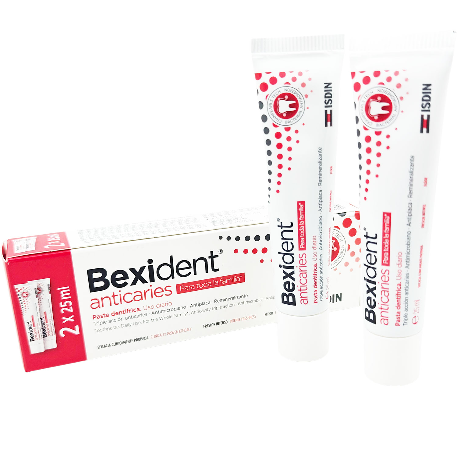 Fluorgehalt Zahnpasta BEXIDENT AntiCaries Cranpearls Tech 2 x 25 ml