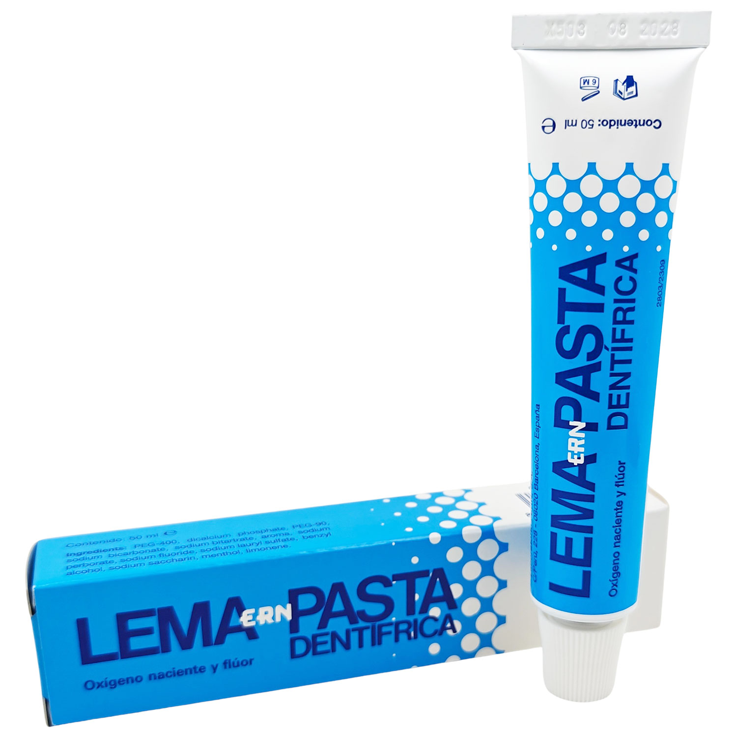 Lema ERN Tandpasta Klassisk oxygen-tandpasta med fluor og intensiv friskhed (50 ml.)