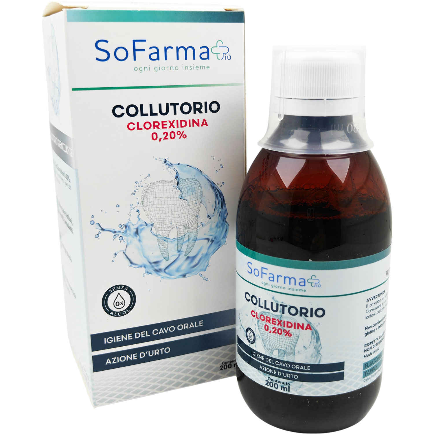 SoFarmapiu Klorhexidin Mundskyl 0,20% 200 ml - SoFarmapiù Mundskyl