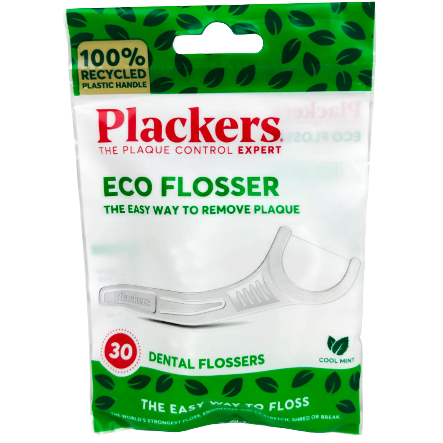 Plackers Eco Flosser tandtrådsbøjler med mint 30 stk.