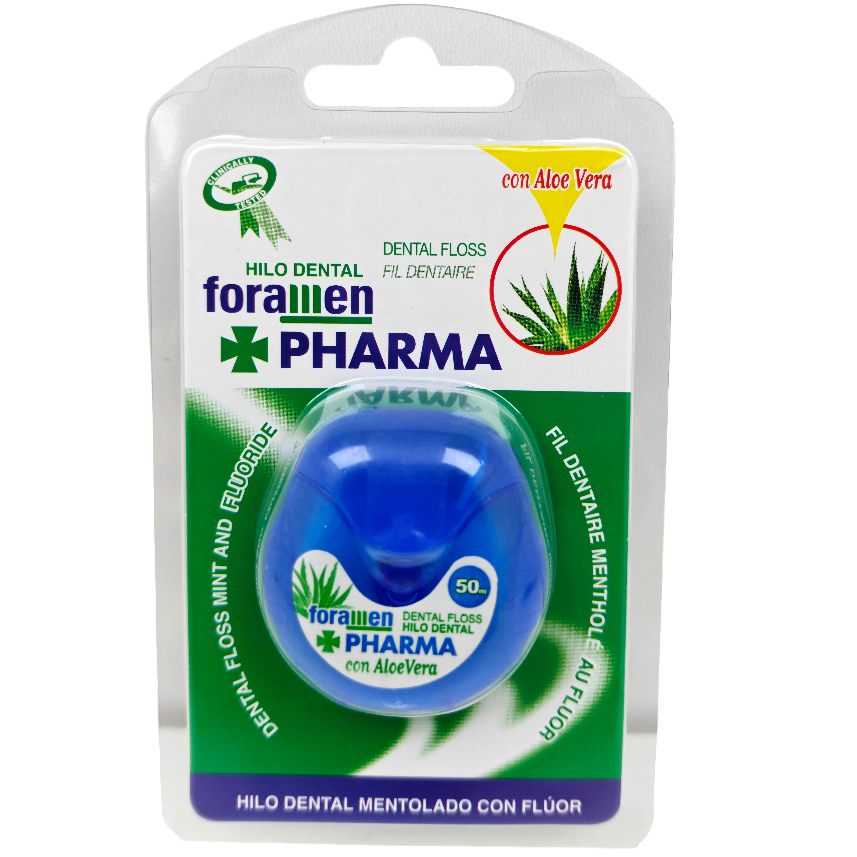 Tandtråd uden PFAS Foramen Aloe Vera + Fluor 50 mtr - Foramen Tandtråd - Tandtråd / Tandstikker / Flosser
