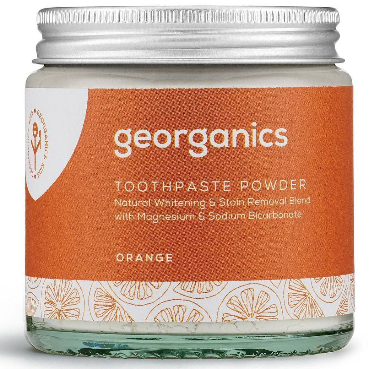 Natürliches Zahnpastapulver Georganics Orange 120 ml