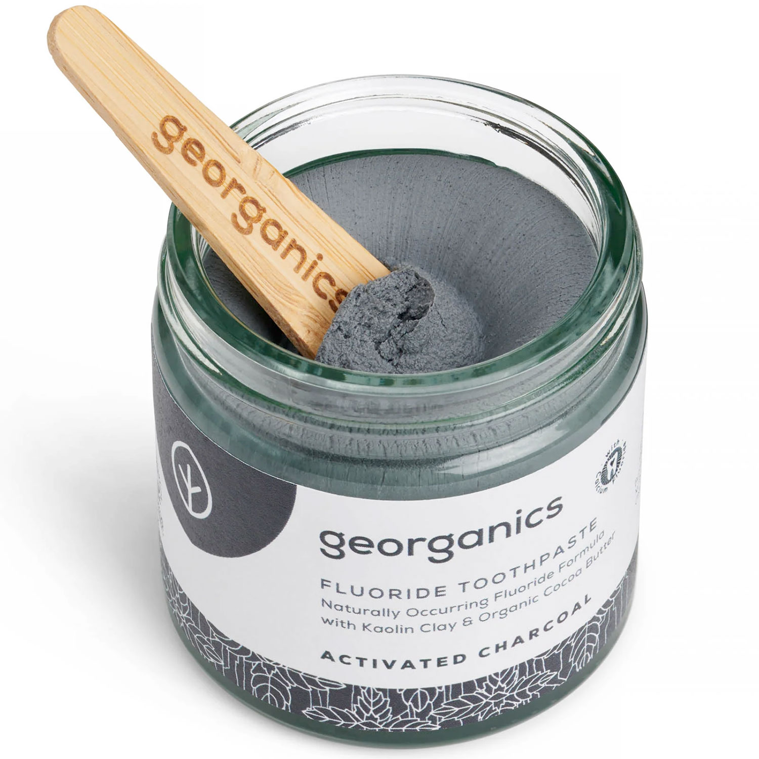 Økologisk Tandpasta GEORGANICS Mineral Charcoal Fluorid 120 ml