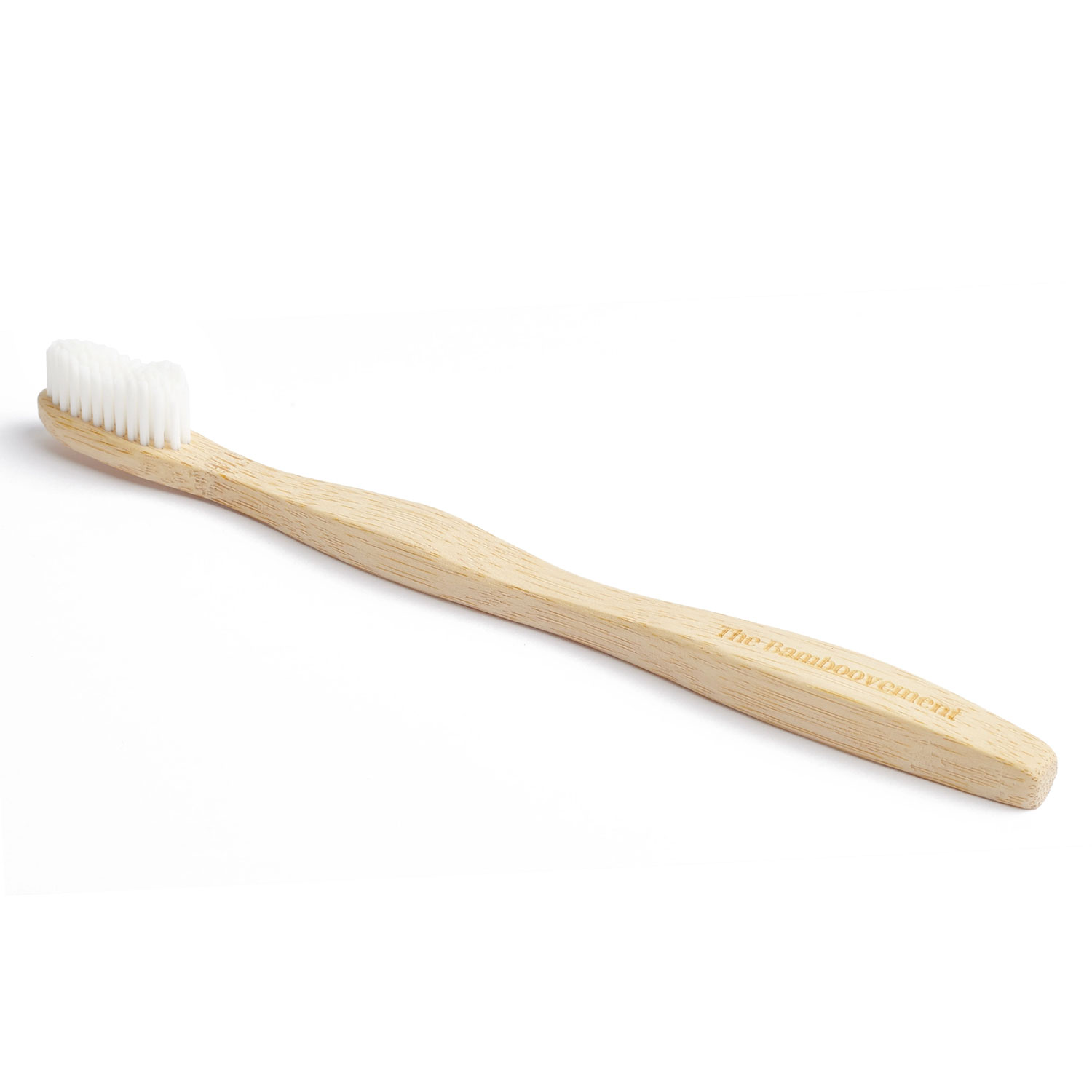 Bambuszahnbürste BAMBOOVEMENT Medium WEISS BÜRSTENHAAR