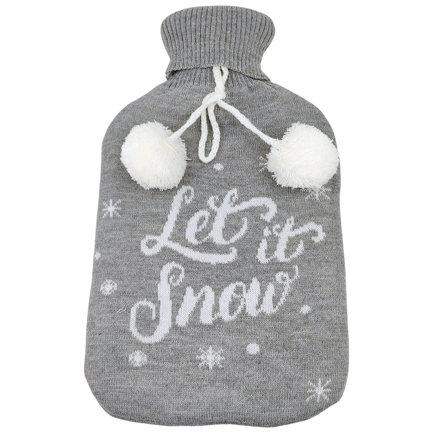 Varmedunk Kvast Vinter Motiv 2 ltr. LET IT SNOW - Varmedunke