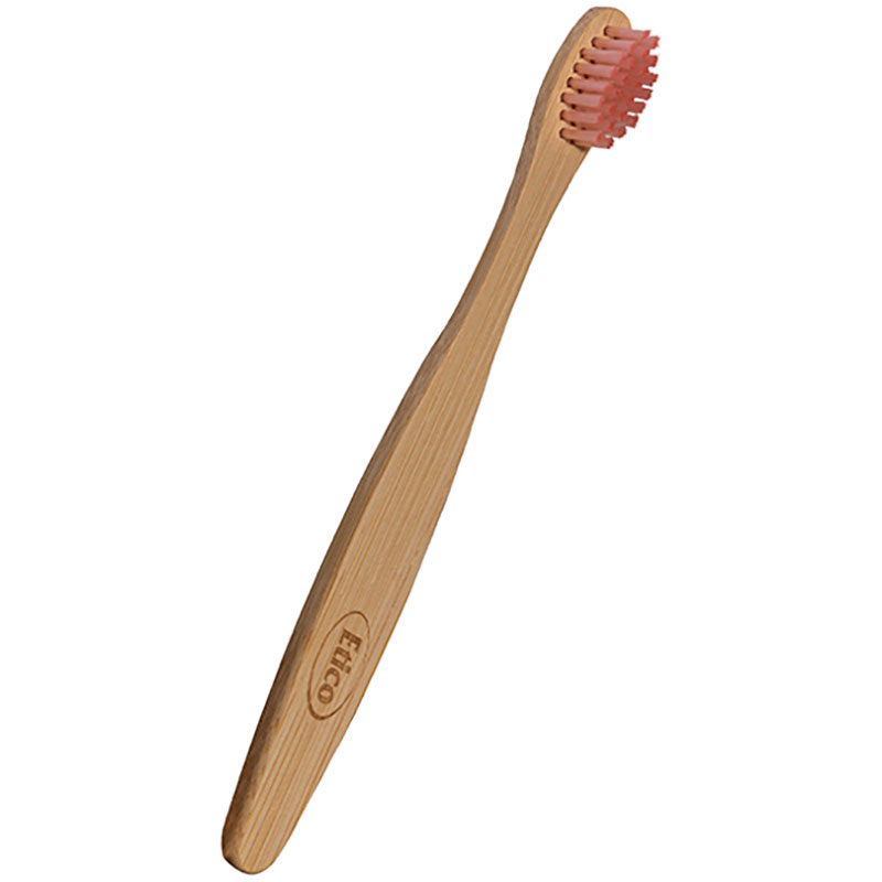 Bambus-Kinderzahnbürste Etico Kids Easy PINK BÜRSTENHAAR