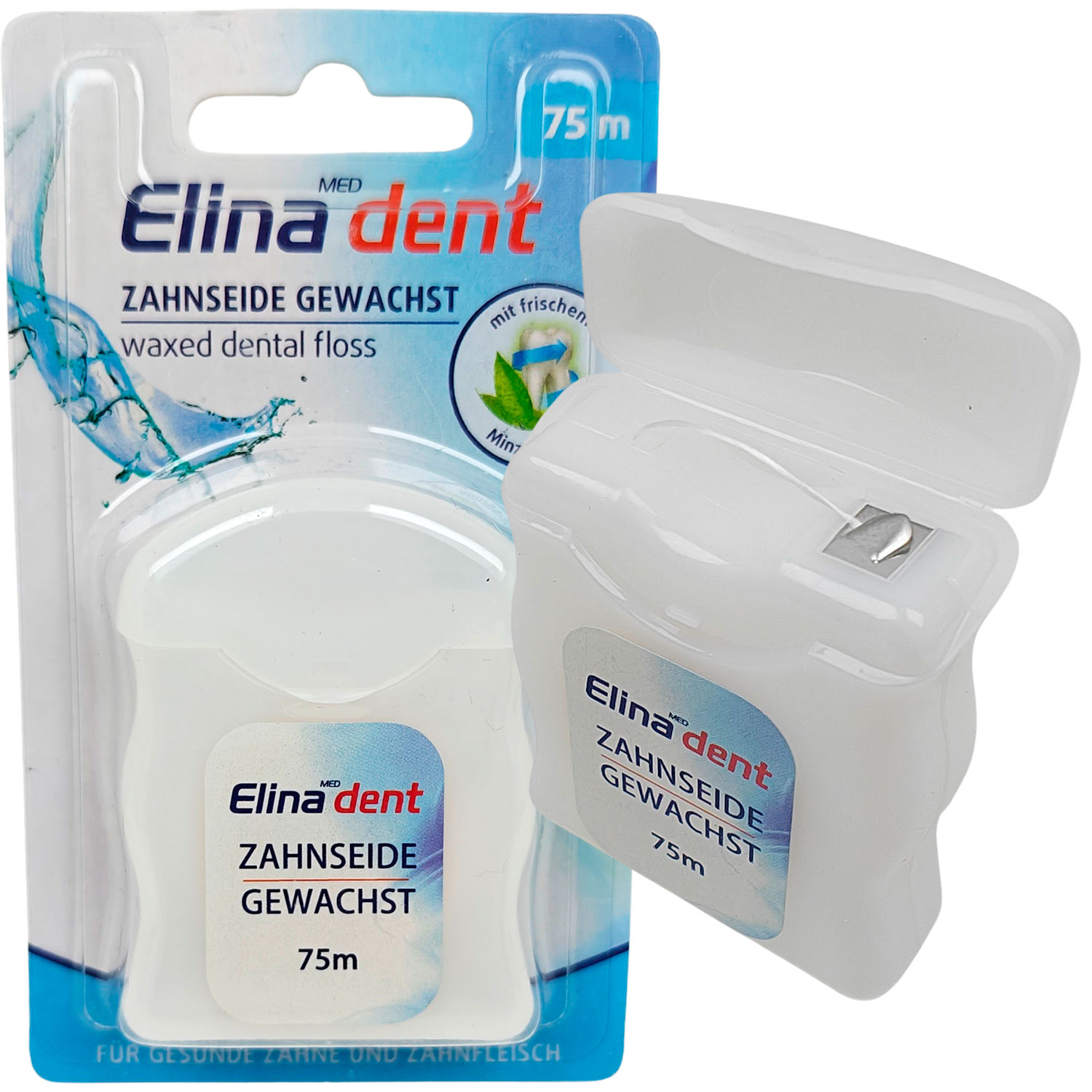 Zahnseide ohne PFAS Elina Waxed Mint 75 mtr.
