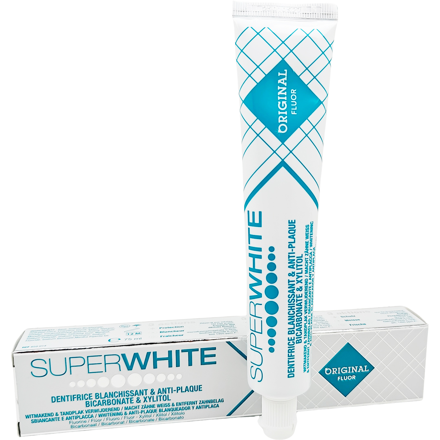 Xylitol Tandpasta SUPERWHITE Original Whitening & Anti-Plaque 75ml