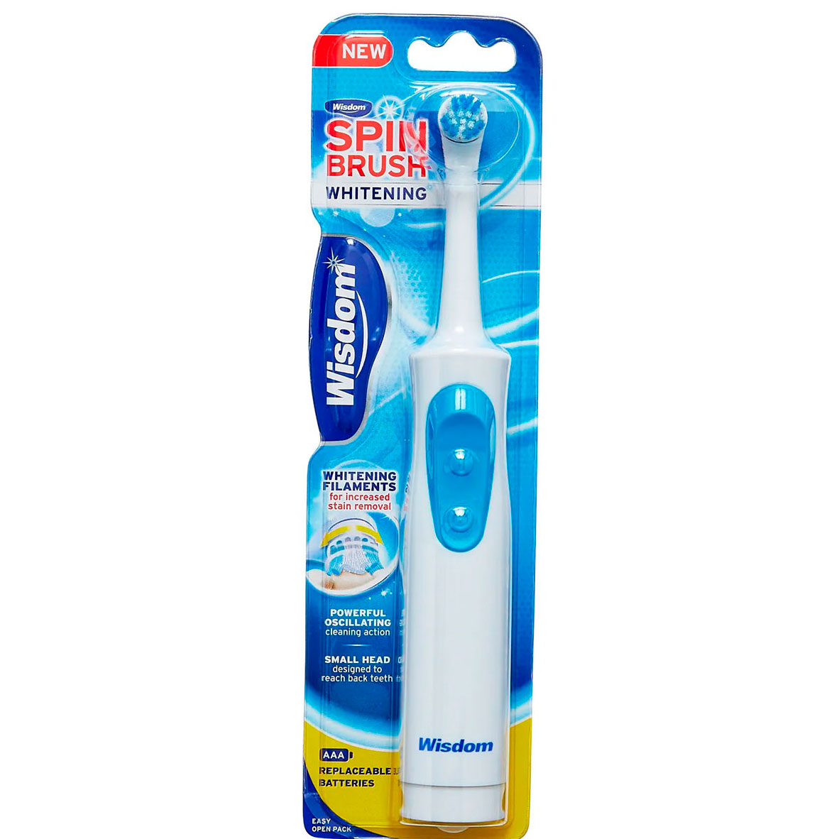 Batteritandbørste WISDOM Spinbrush Whitening el-tandbørste GRØN