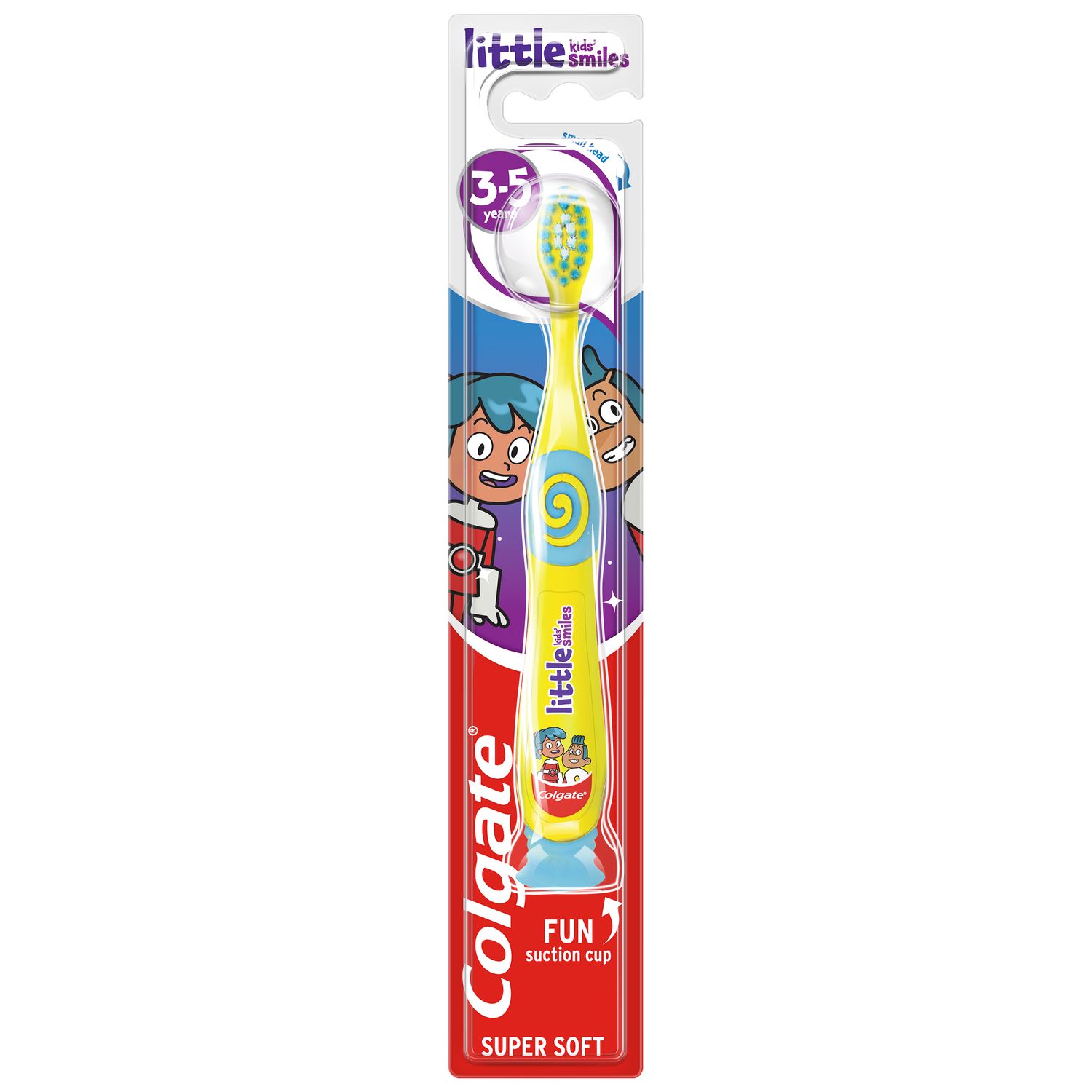 Colgate Little Kids Smiles Kinderzahnbürste 35 Jahre (Super Soft) GELB