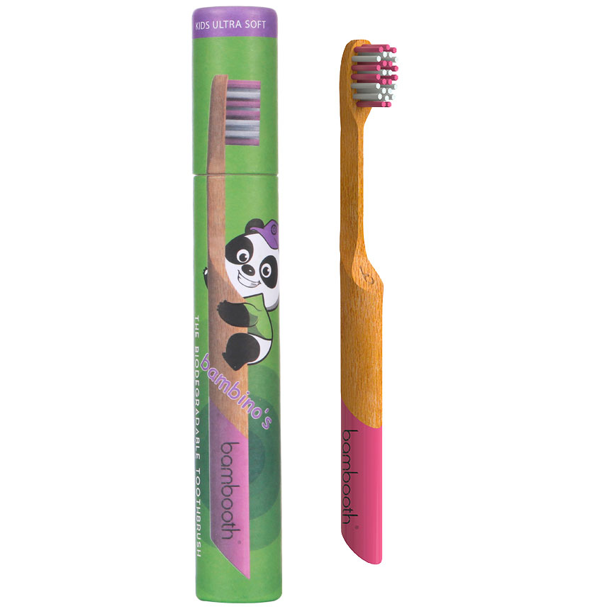 Bambus Børnetandbørste Bambooth Kids Soft PINK
