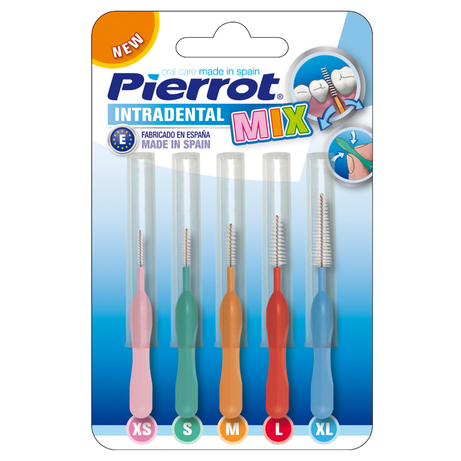 Pierrot IntraDental Conical Mellerumsbørster Mix-pakke