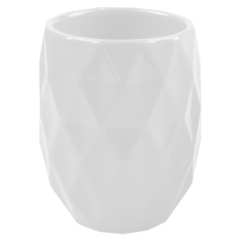 Zahnbürstenhalter Keramik Geometrisch WEISS