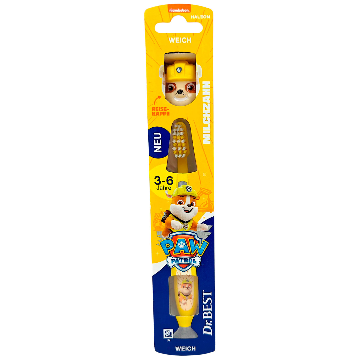 Paw Patrol Kinderzahnbürste DR. BEST Milchzahn 3-5 Jahre 1 Stk. GELB