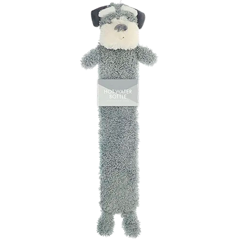 Lang Wärmflasche Sherpa Character Long Hot Water Bottle 1.5L LIGHT GREY