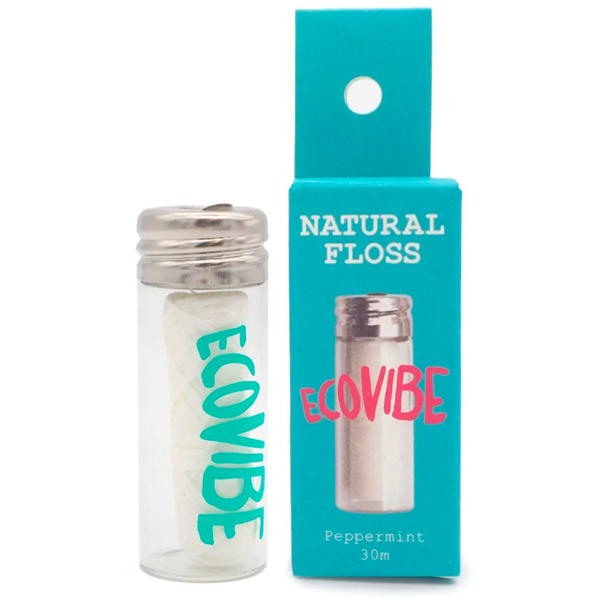 Bæredygtig Tandtråd EcoVibe Glasdispenser Peppermint