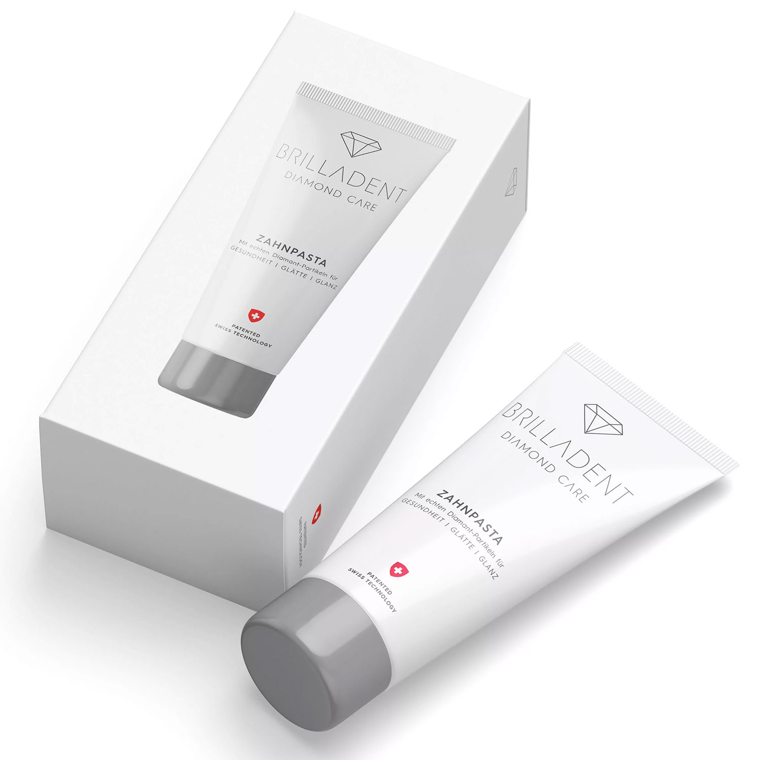 Zahnaufhellende Zahnpasta Brilladent Diamond Care 75 ml.