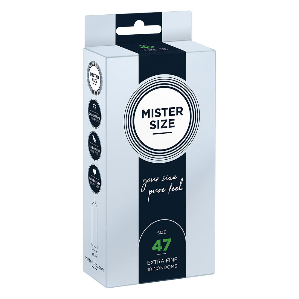 Mister Size Kondomer Pure Feel 10 stk. XS-XXXL 47 mm - XS