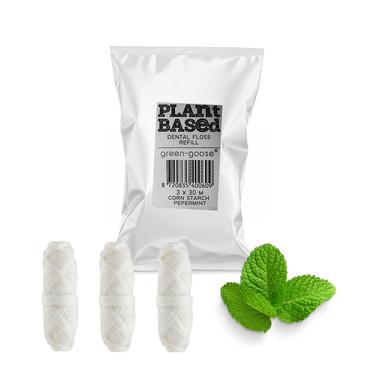 Tandtråd uden PFAS Green-Goose Biobaseret 3 x 30 mtr.