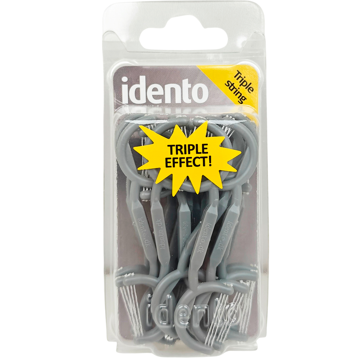 Idento Floss2sides Triple String Tandtrådsbøjler 15 stk.