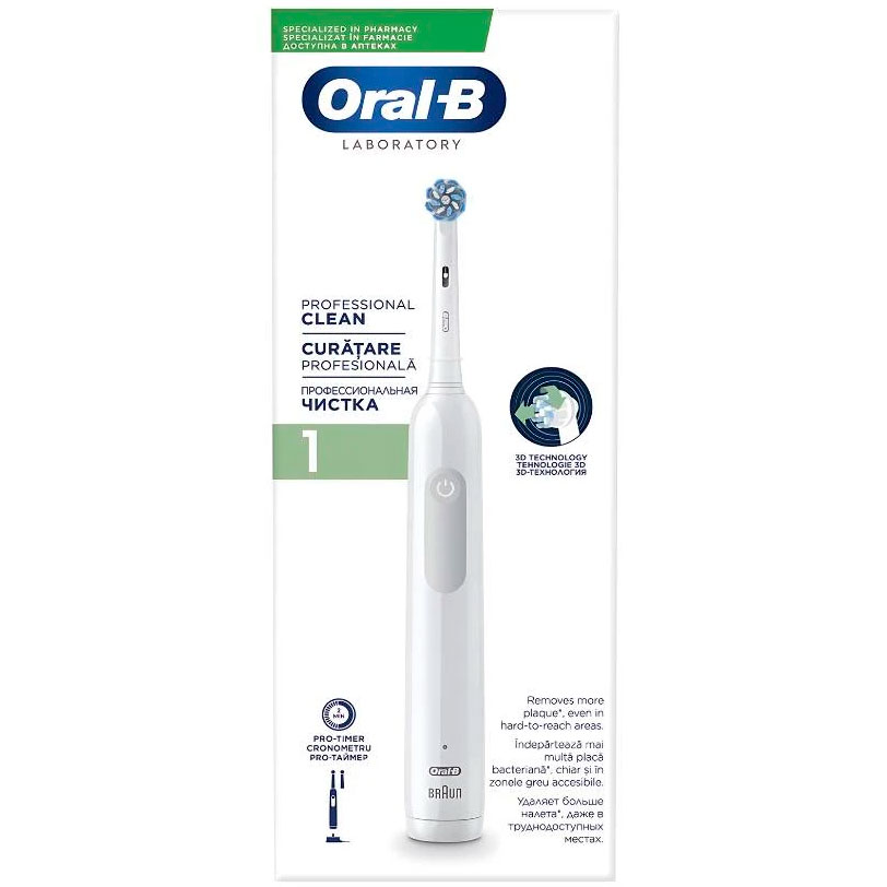 Oral-B Pro 1 Sensitive Clean Elektrische Zahnbürste Professional Clean + extra Bürstenkopf