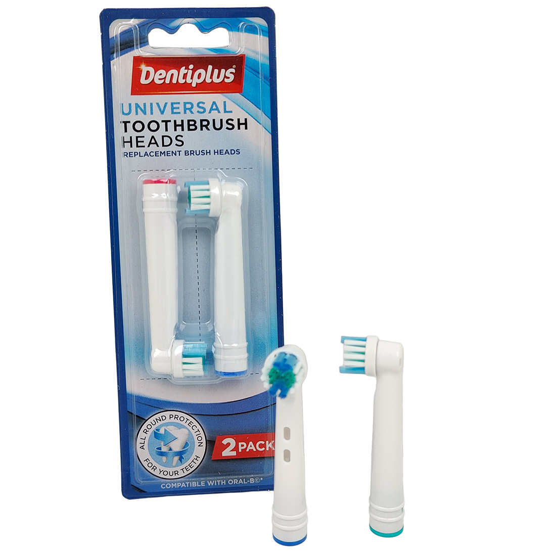 Børstehoveder til Oral-B 2 stk. Dentiplus Kompatible