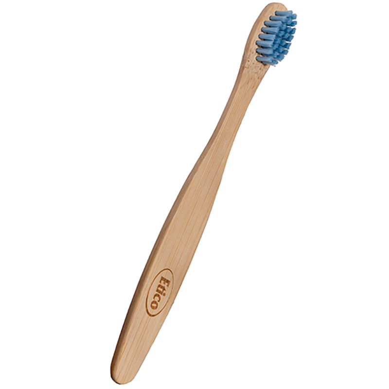 Bambus-Kinderzahnbürste Etico Kids Easy BLAU BÜRSTENHAAR