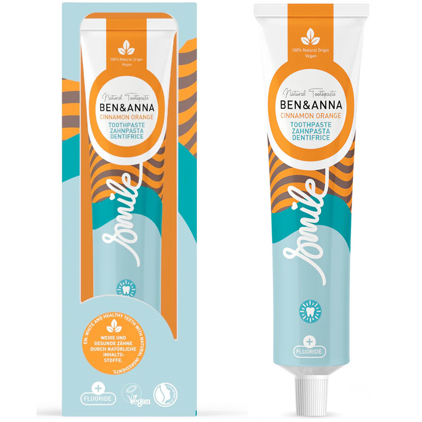 Naturlig Tandpasta BEN & ANNA Cinnamon Orange Fluor 75 ml.