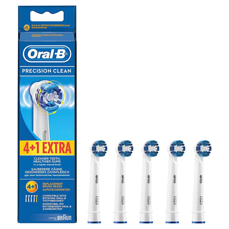 5 stk. Oral-B Precision Clean Børstehoveder 4+1