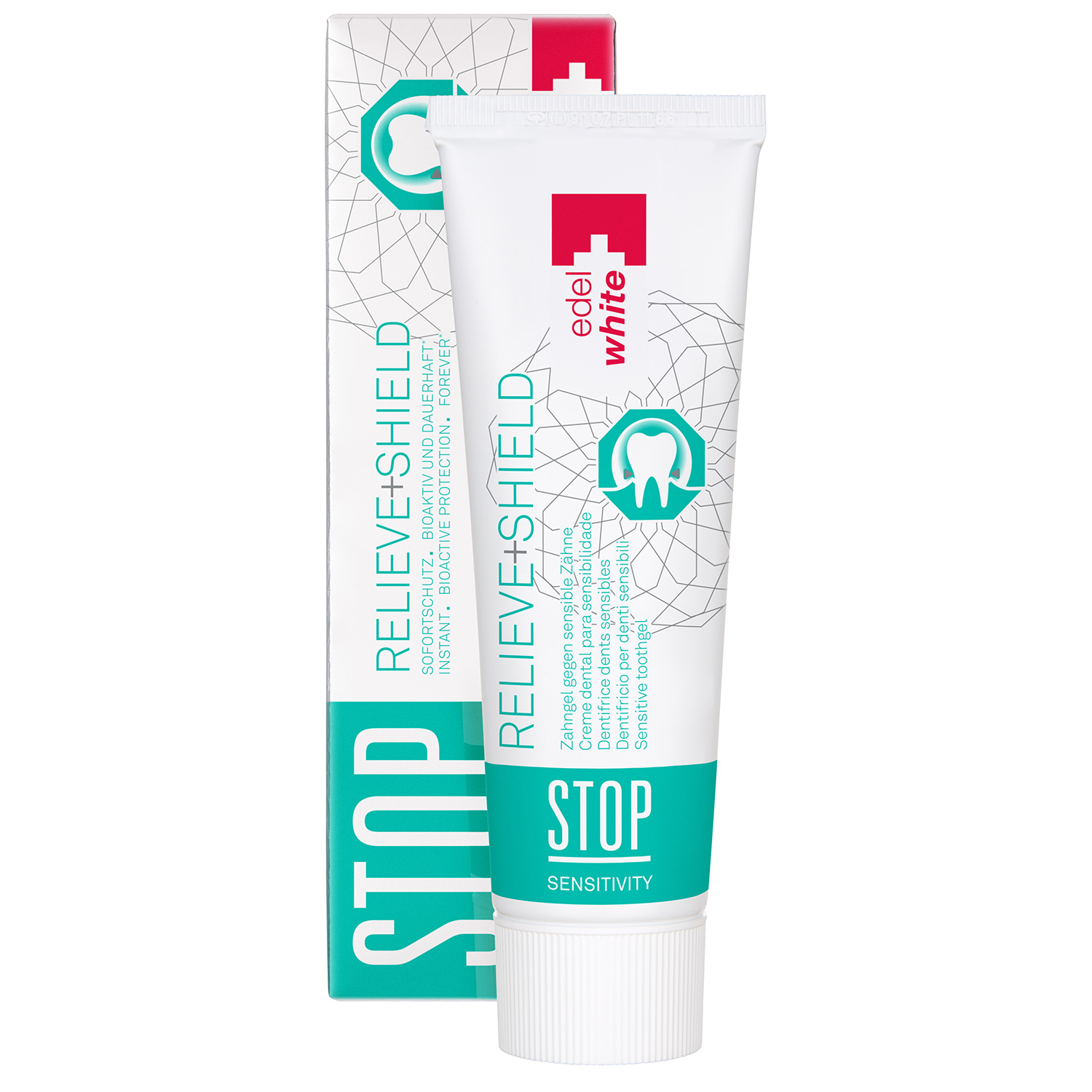 Sensitiv Zahnpasta Edel+White STOP Gel Gegen Empfindlichkeit 75 ml