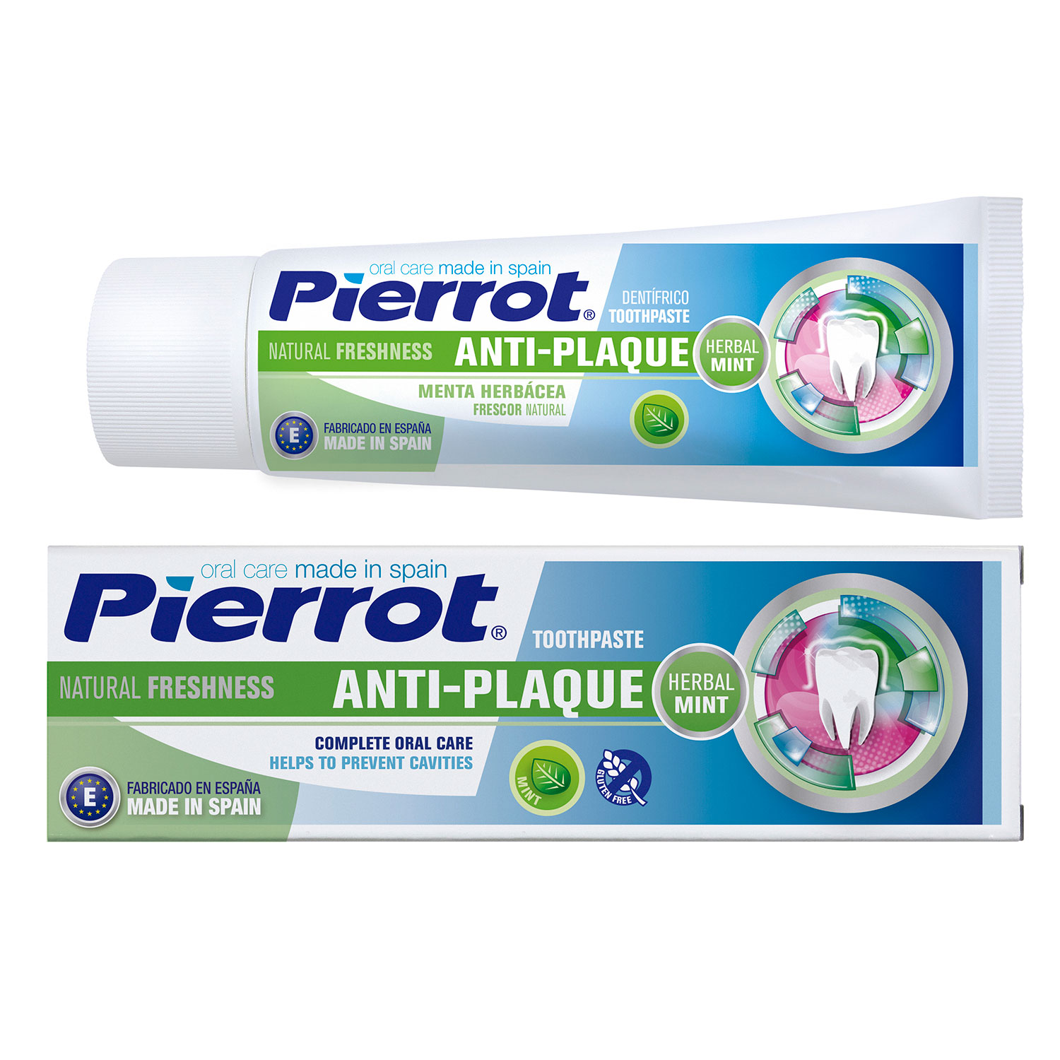 Pflanzliche Zahnpasta Pierrot AntiPlaque Mint Fluorid