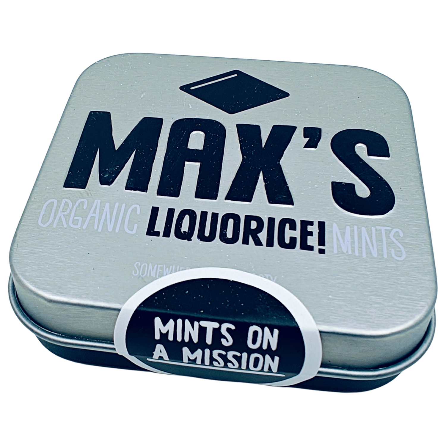 Økologiske Mintpastiller MAX`S Liquorice Dåse 35g