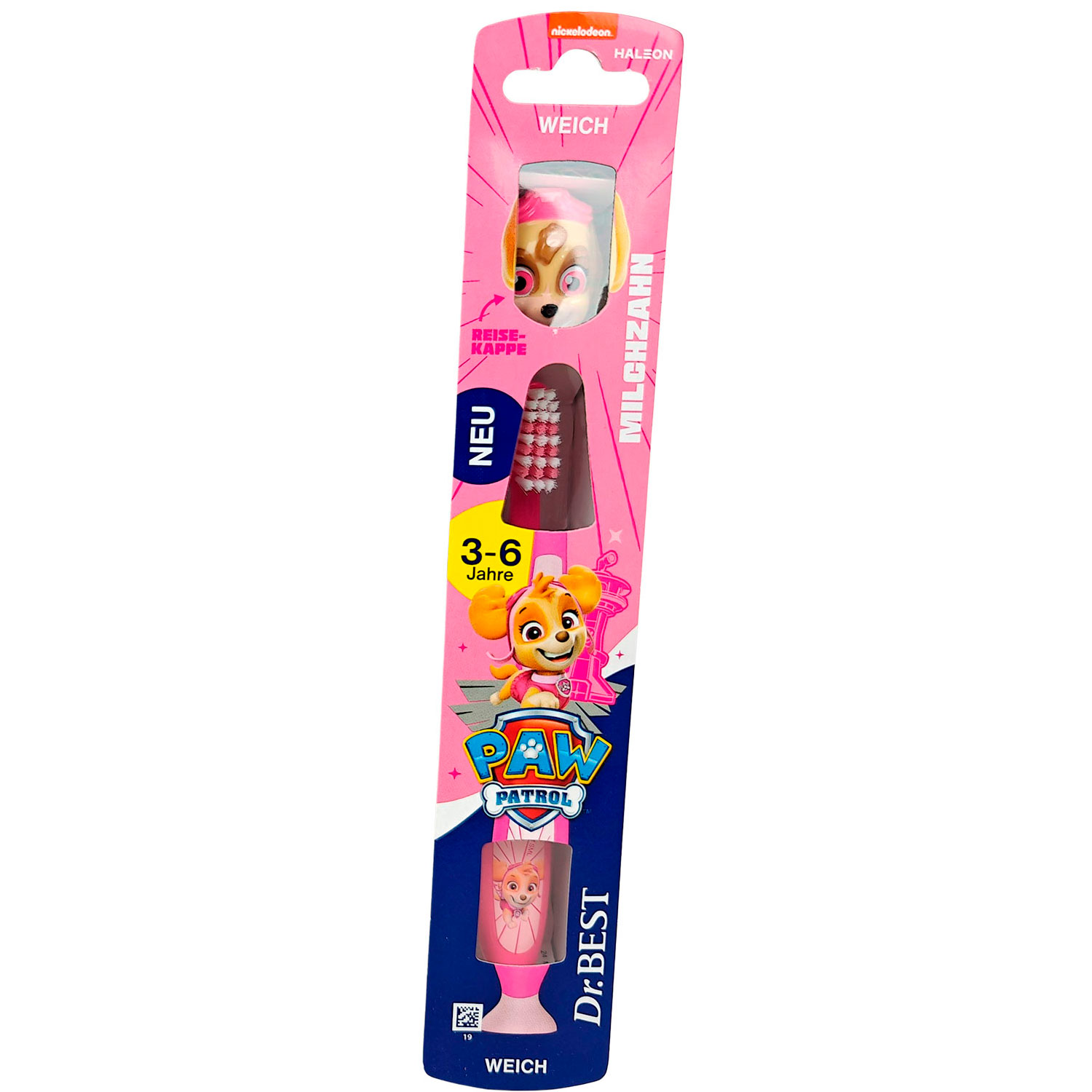 Paw Patrol Børnetandbørste DR. BEST Milchzahn 3-5 År 1 stk. PINK