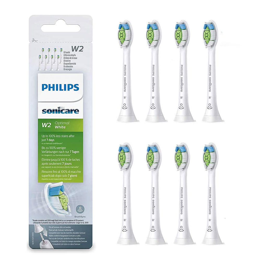 8 stk. Philips DiamondClean W2 Optimal White Børstehoveder