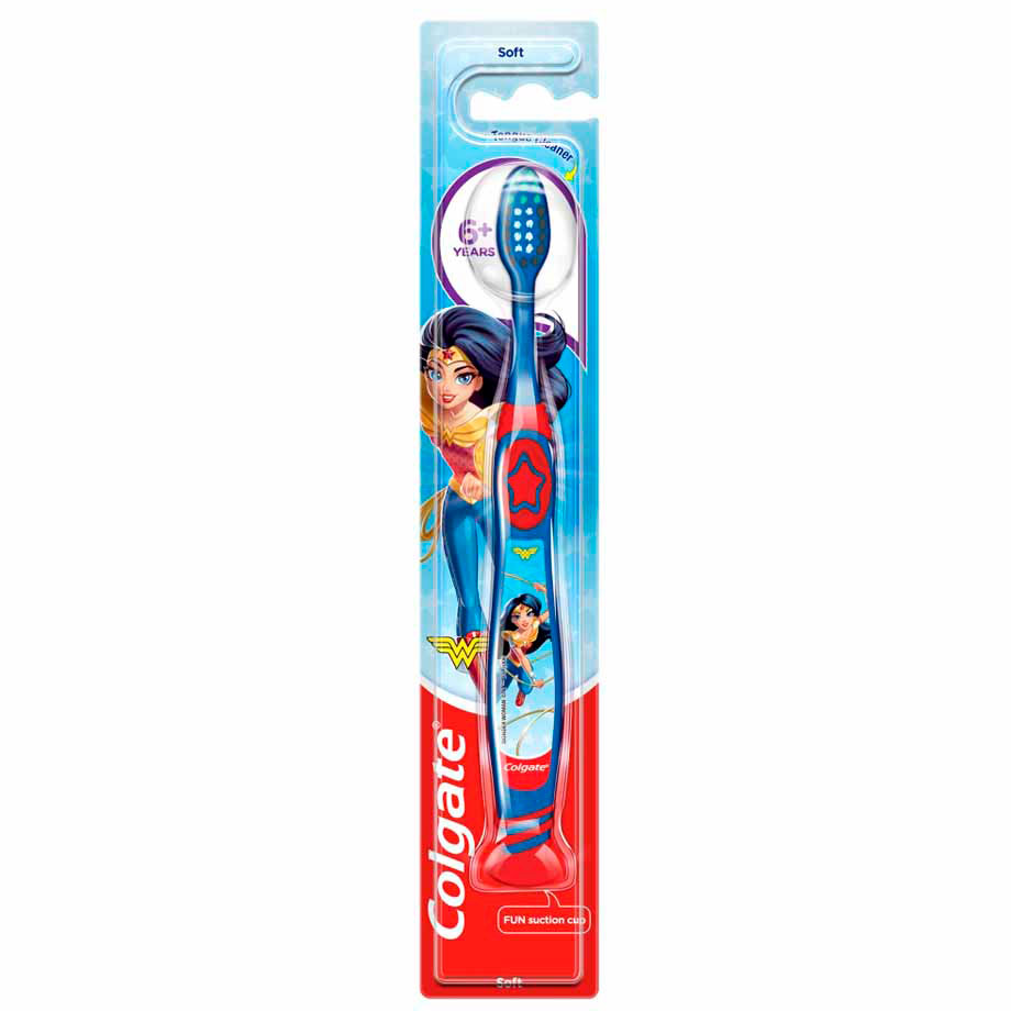 Colgate Børnetandbørster Batman / Wonder Woman Fra 6 år SUPER WOMAN