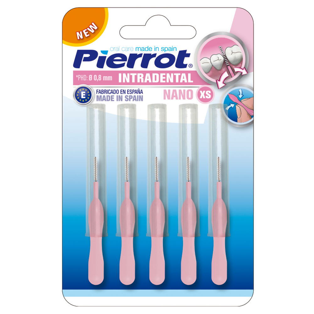 Pierrot Mellemrumsbørster Nano XS Conical 0.8 mm PINK