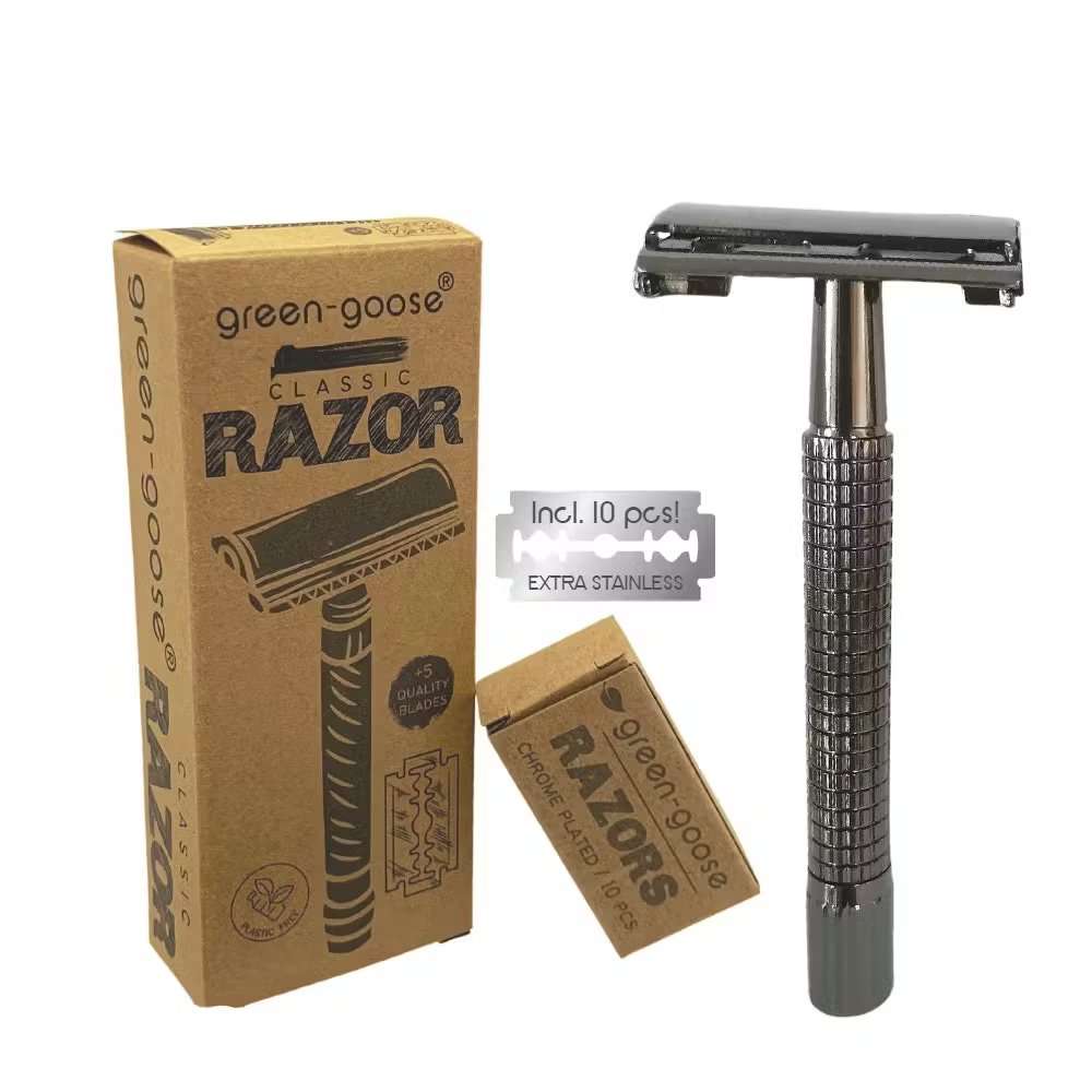 Razor Green Goose Classic Rasierset SCHWARZ