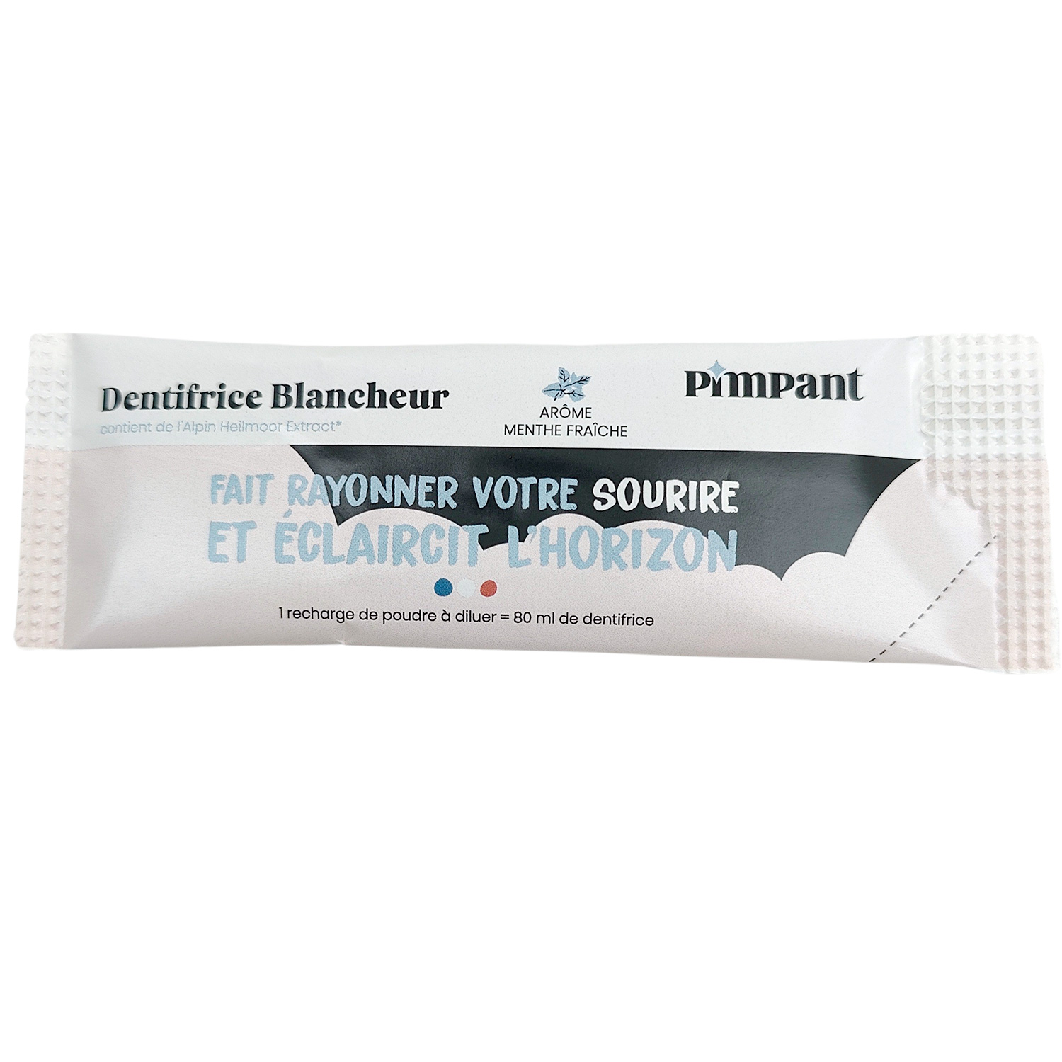 Natürliches Zahnpastapulver Pimpant Whitening Nachfüllung 8 gr.