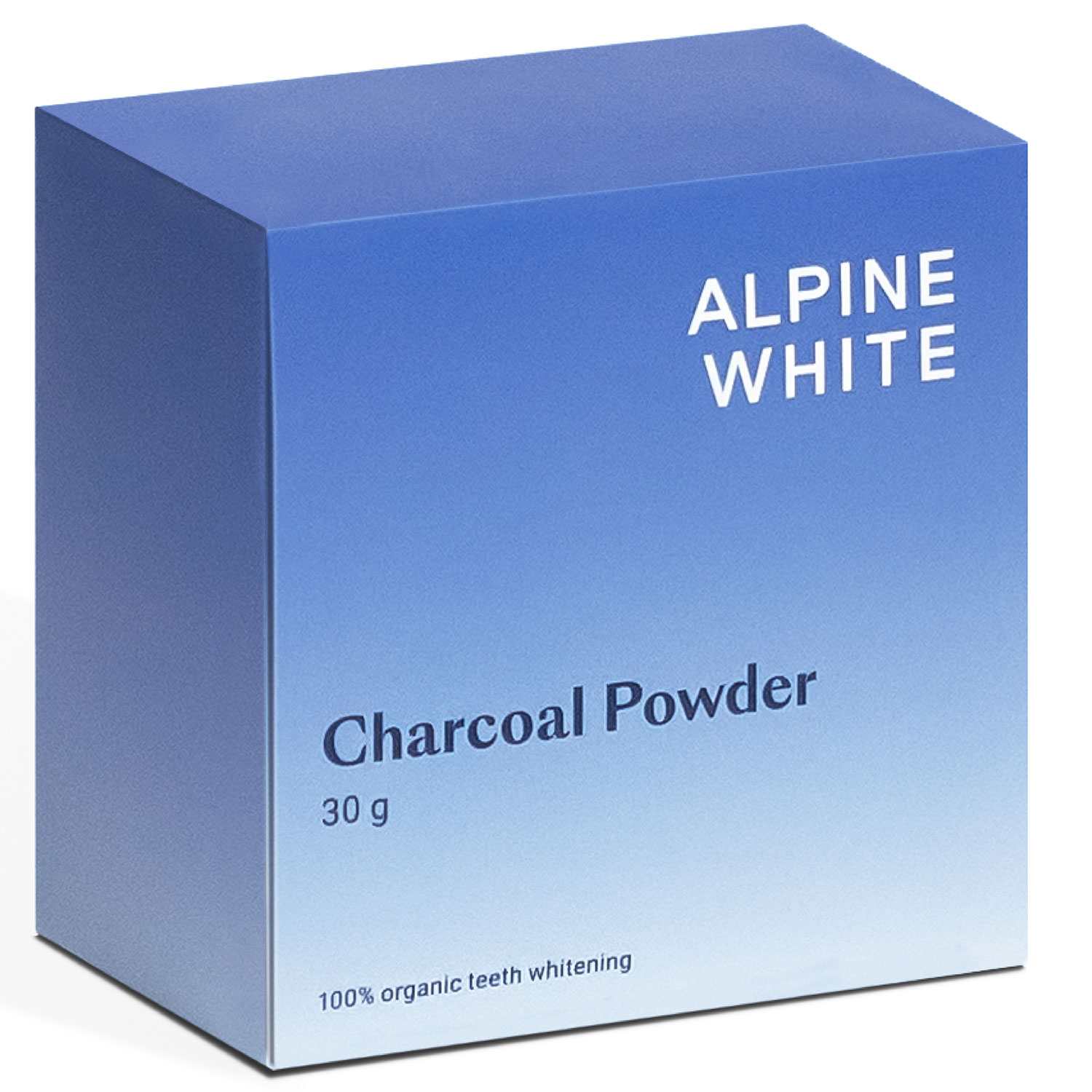 Tandpasta Pulver ALPINE WHITE Charcoal Powder Naturlig tandblegning udviklet i Schweiz (30 g) - Apine White Tandpasta
