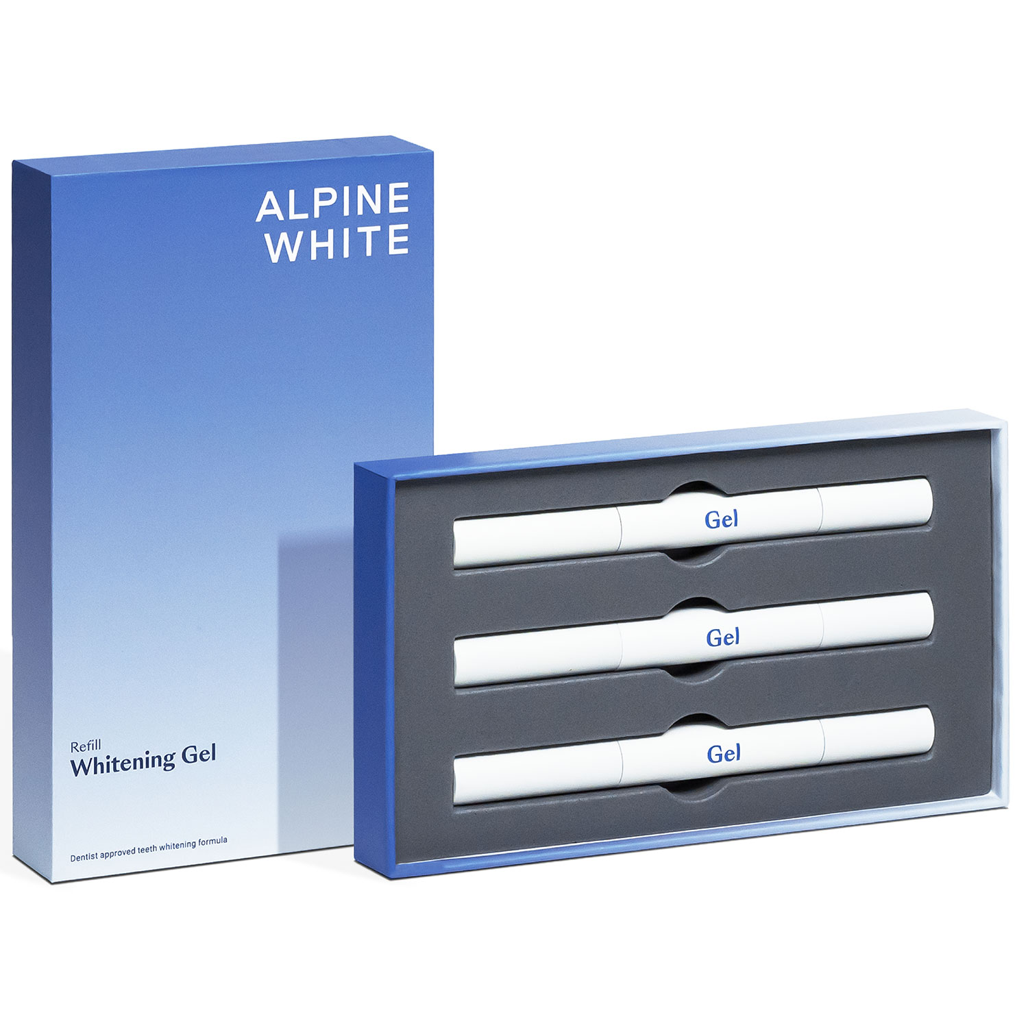Zahnbleichstifte 3 Stk. ALPINE WHITE Whitening Gel Refill Verlängere dein whitening mit Protection