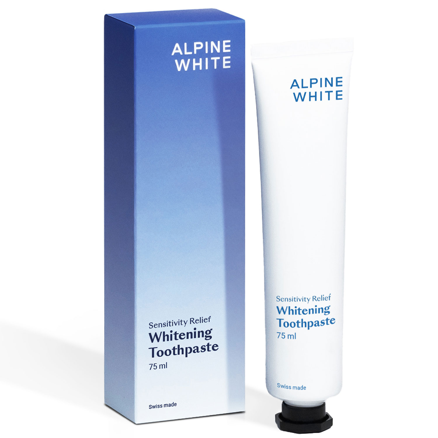 Hydroxyapatit Whitening Tandpasta ALPINE WHITE Sensitivity Relief 75 ml. - Apine White Tandpasta