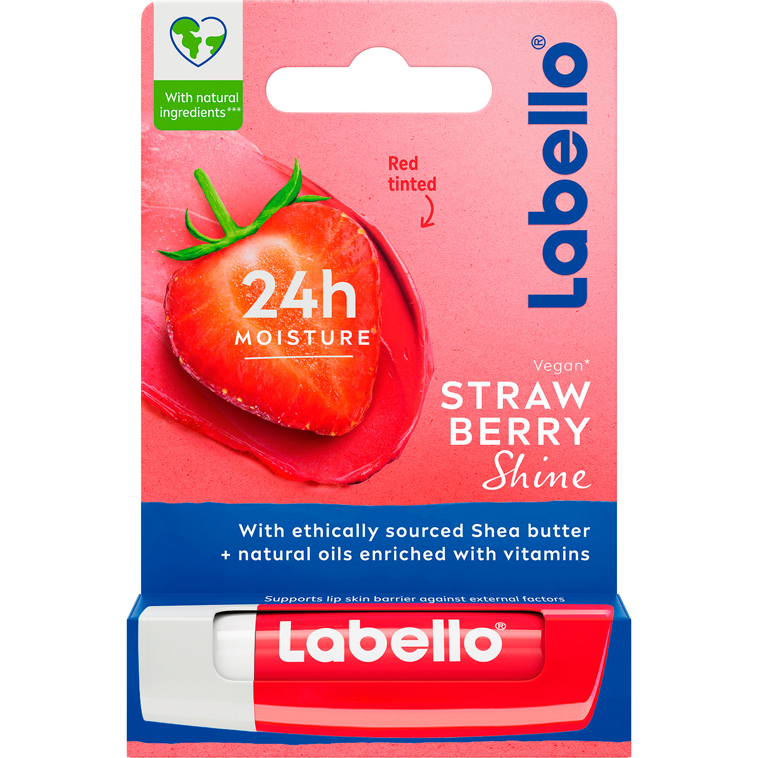 LABELLO Læbepomade Strawberry Shine Lip Balm 4.8g