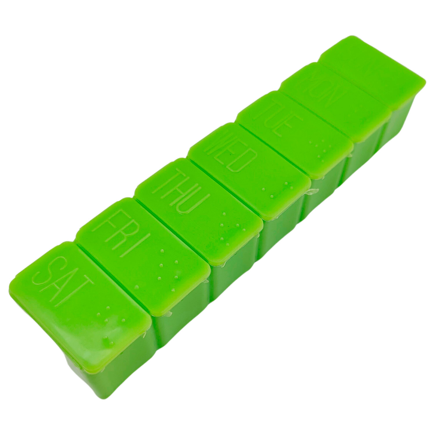 Pillendose Woche, kleine Pillendose, grosses Zimmer GRÜN