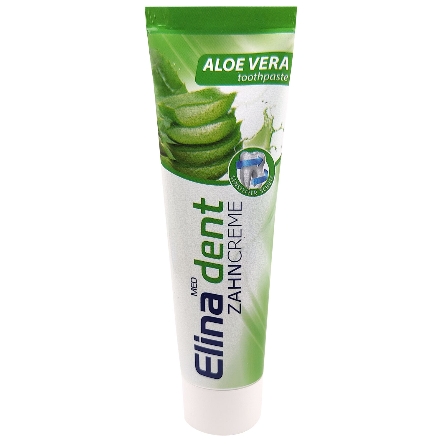 Aloe Vera Zahnpasta mit Fluorid Elina 100 ml.