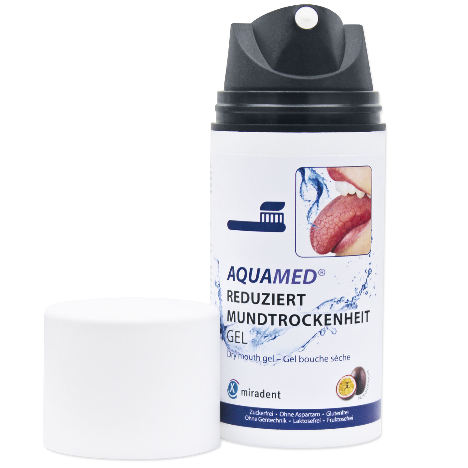 Lindring af Mundtørhed - Miradent AQUAMED Gel Spray 100 ml